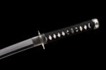Clay Tempered Full Tang Shinken (真剣) | Japanese Wakizashi: T-10 Steel Maru Blade Tsunami kashirae (津波拵) - 图片 4